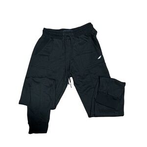 Black Cargo Joggers with Drawstring